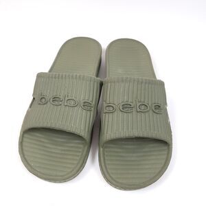 BeBe Craze logo Yeezy soot inspired slides slipper